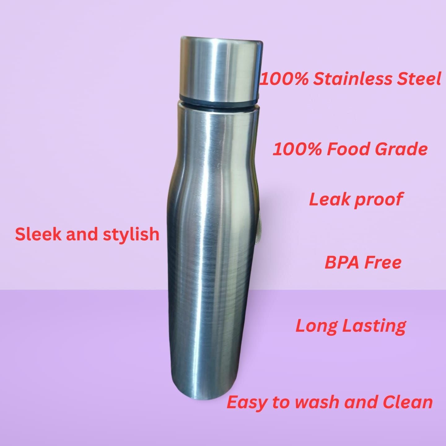 STAINLESS STEEL WATER BOTTLES PACK OF 2