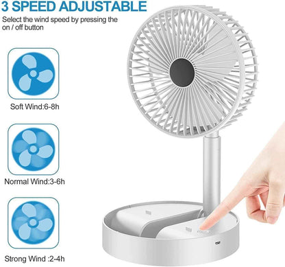 Powerful Rechargeable Table Fan