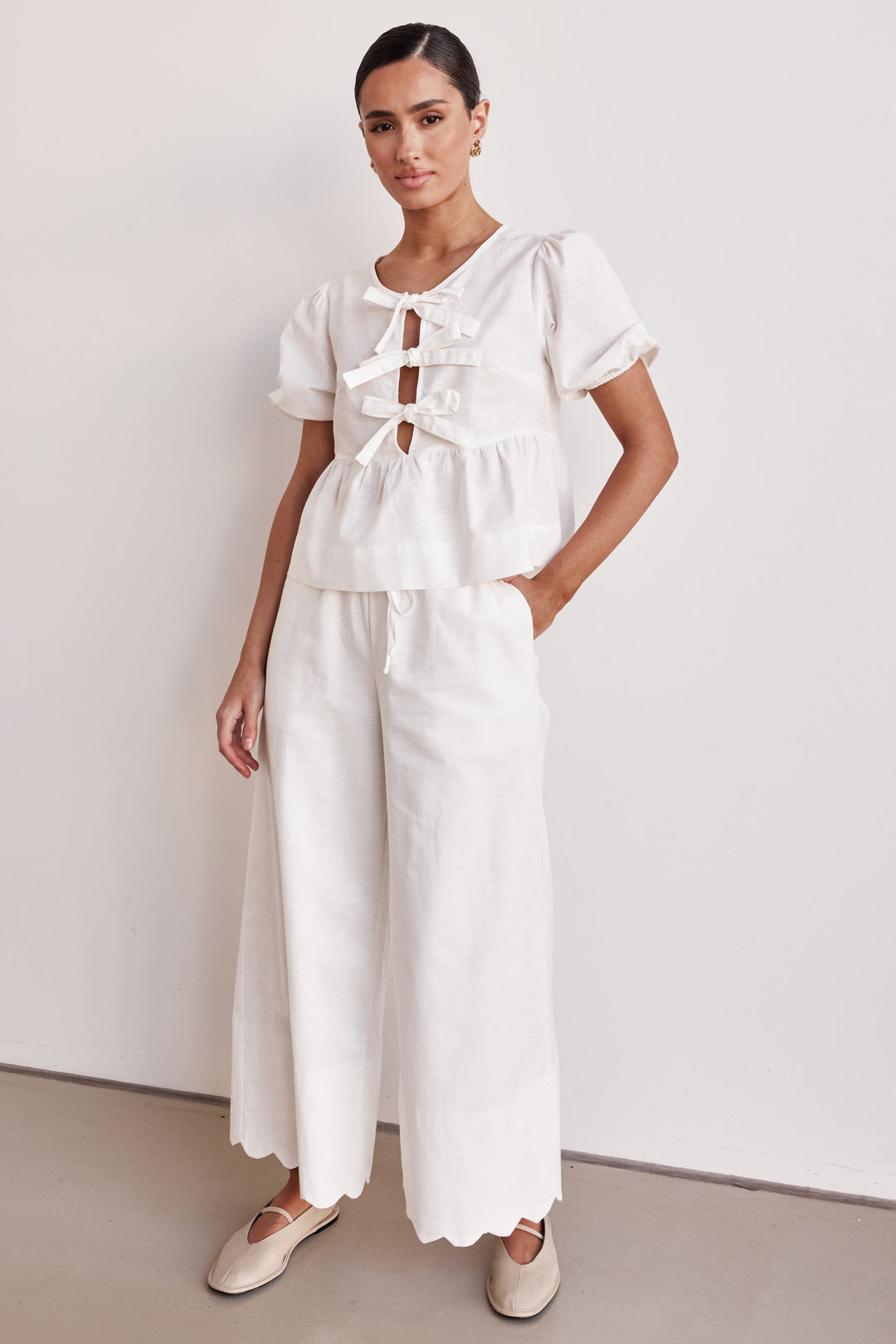 White Linen Co ord set