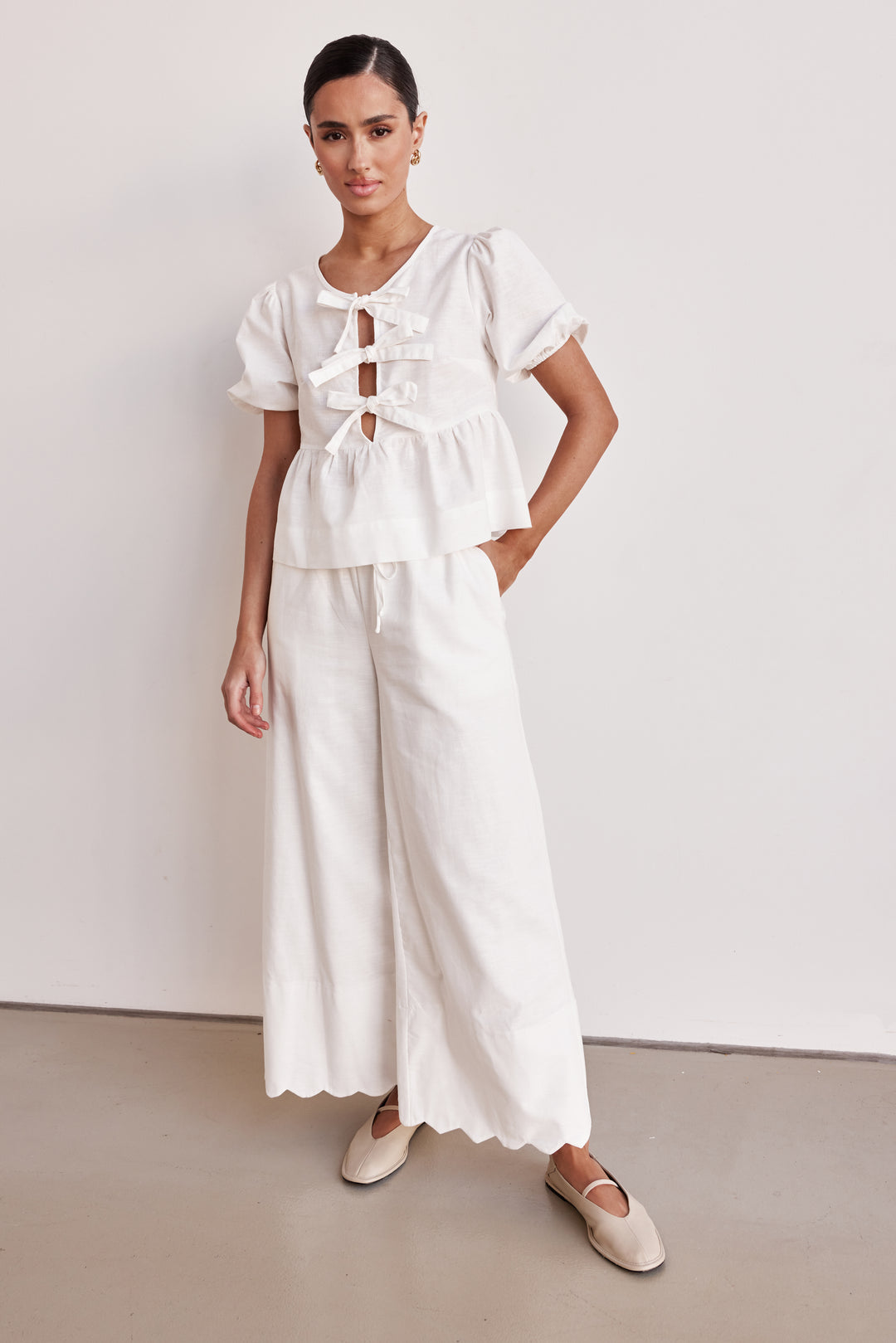 White Linen Co ord set