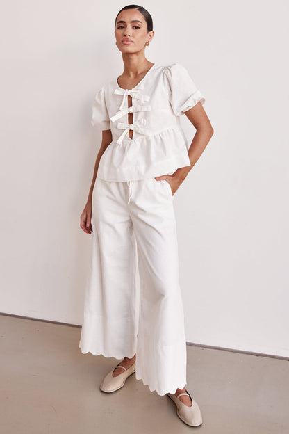 White Linen Co ord set